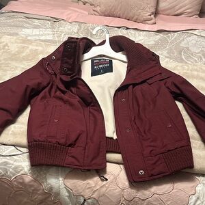 Hollister Maroon All-Weather Jacket